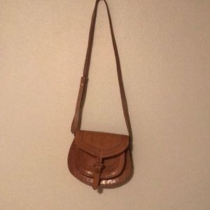 Crossbody vegan leather handbag